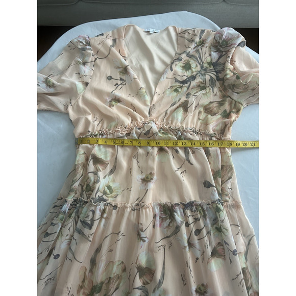 Baltic Born Santorini Floral Tiered Maxi Dress Womens Size 3XL Peach Classic - Picture 8 of 9